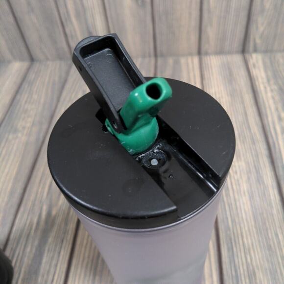 Starbucks 24 oz Tumblers Cold Cup Black Matte Stainless Steel Plastic Lot of 2 - Picture 9 of 13